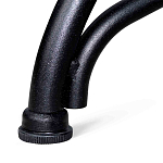 Обеденный стол с прямоугольной столешницей из стекла на черных металлических ножках White Marble варинант исполнения - 6 | Loft Concept в Тюмени