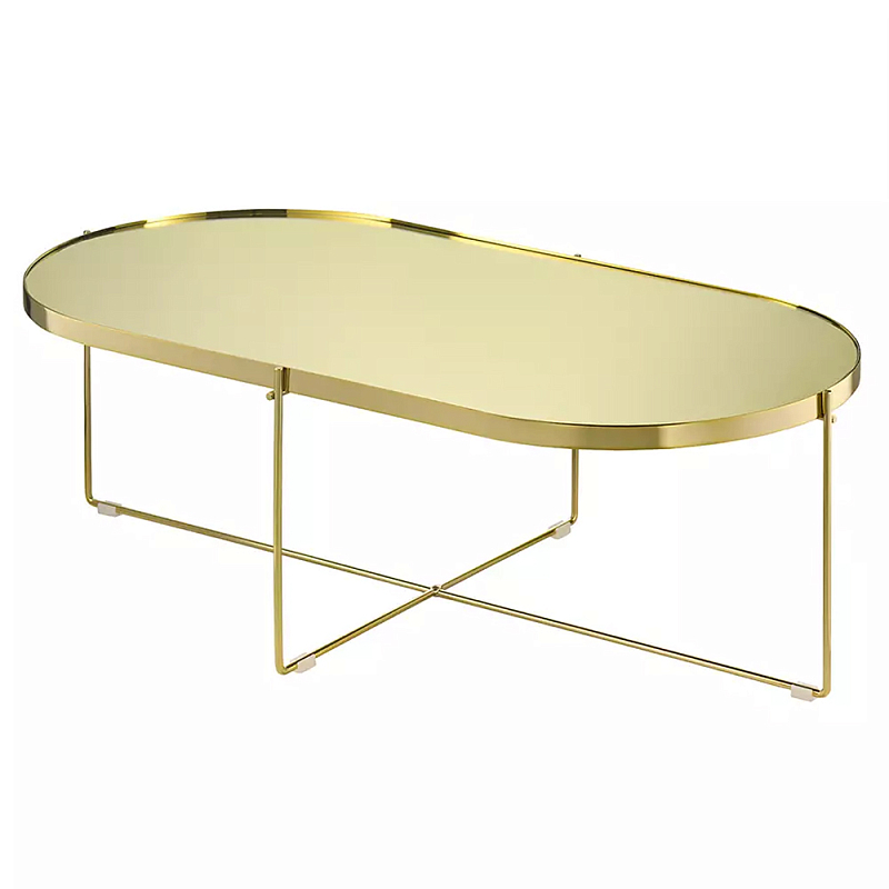 Кофейный столик овальный золотой Modern Mirror Gold Table Золотой Кофейный столик овальный золотой Modern Mirror Gold Table Золотой в Тюмени | Loft Concept