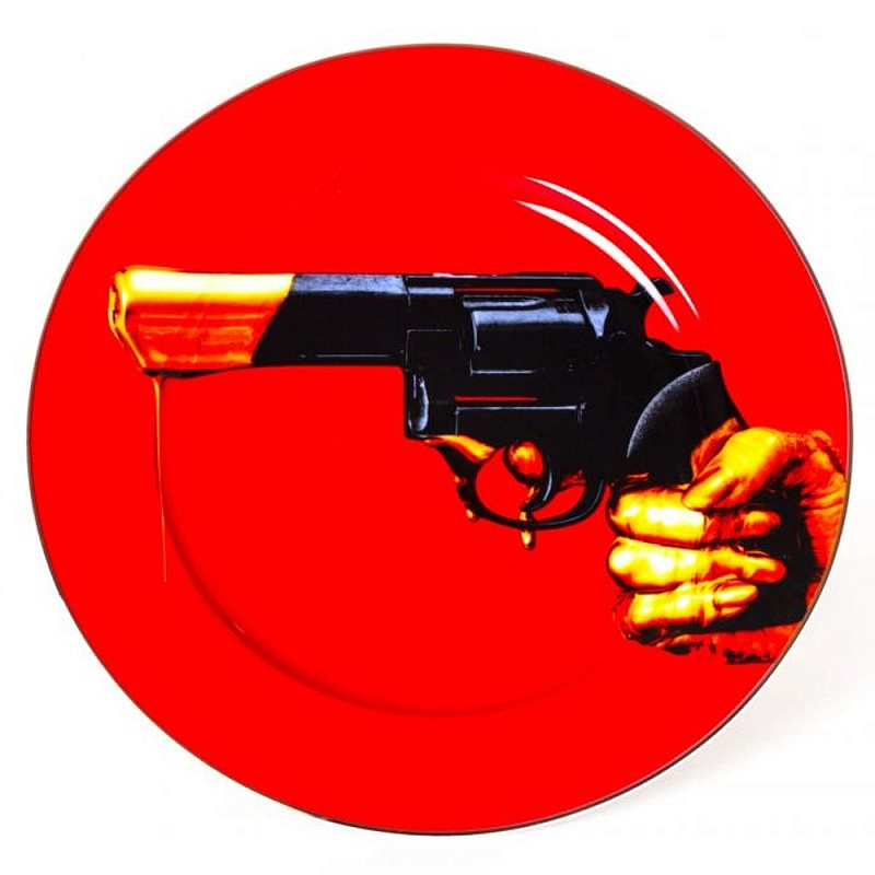 Тарелка Seletti Revolver Красный Черный Тарелка Seletti Revolver Красный Черный в Тюмени | Loft Concept