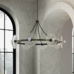 Люстра круглая с литыми стеклянными дисками Olympe Glass Chandelier варинант исполнения - 5 | Loft Concept в Тюмени