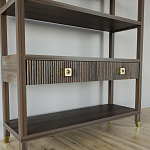 Стеллаж с двумя ящиками Elsa Dreams Walnut варинант исполнения - 2 | Loft Concept в Тюмени