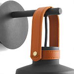 Черное матовое бра с декором под кожу Chestery варинант исполнения - 3 | Loft Concept в Тюмени