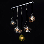 Люстра линейная с 5-ю разноцветными стеклянными плафонами Kaleido варинант исполнения - 3 | Loft Concept в Тюмени