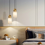 Подвесной светильник светодиодный с цилиндрическим плафоном Stone Helios варинант исполнения - 4 | Loft Concept в Тюмени