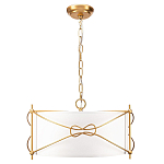 Люстра в форме цилиндра с белым тканевым абажуром Simple Knot варинант исполнения - 1 | Loft Concept в Тюмени