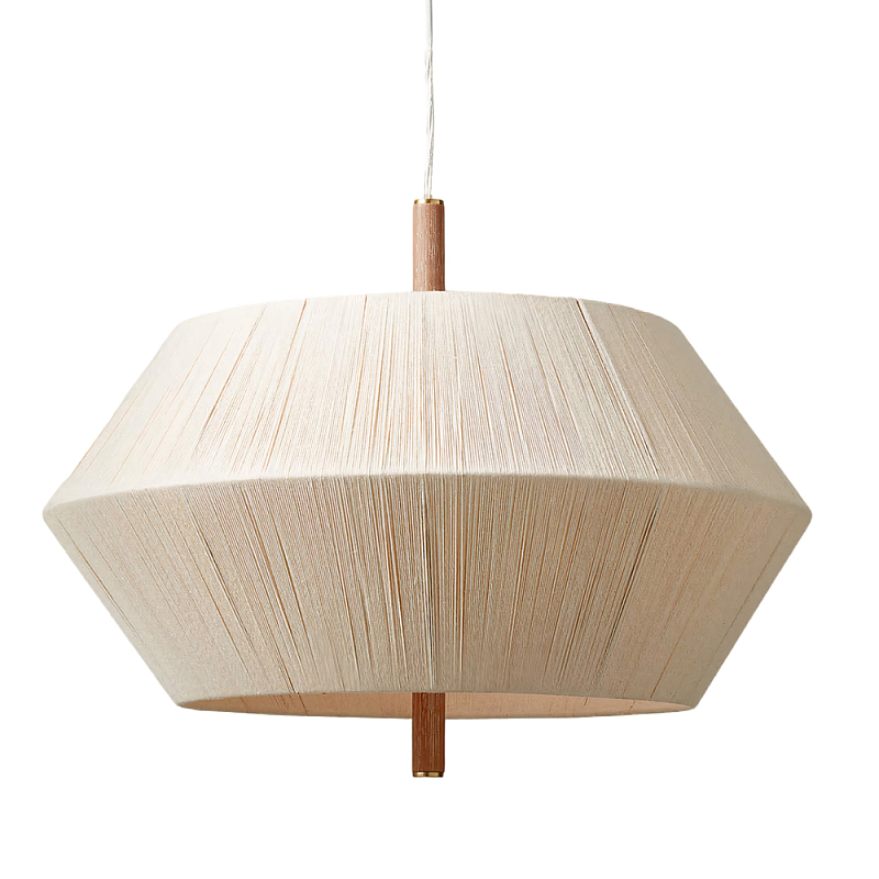 Люстра из дуба с веревчатым абажуром Rope Oak Chandelier Бежевый Люстра из дуба с веревчатым абажуром Rope Oak Chandelier Бежевый в Тюмени | Loft Concept