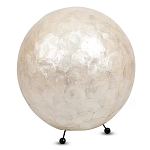 Настольная лампа из перламутра на металлическом каркасе Indonesian Egg варинант исполнения - 1 | Loft Concept в Тюмени