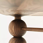 Обеденный стол деревянный с круглыми декоративными элементами на ножках Koko варинант исполнения - 3 | Loft Concept в Тюмени