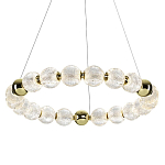 Люстра подвесная кольцевая с прозрачными рифлеными шарообразными плафонами Crystal Globule варинант исполнения - 1 | Loft Concept в Тюмени