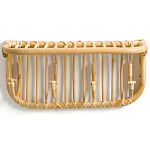 Настенная вешалка из ротанга с полкой Willa Wall Shelf Hanger варинант исполнения - 2 | Loft Concept в Тюмени