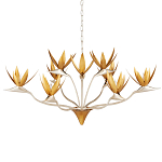 Люстра с плафонами в виде цветов Golden Bird of Paradise варинант исполнения - 4 | Loft Concept в Тюмени