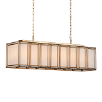 Люстра прямоугольная с каркасом золотого цвета Soft Glow Lamps варинант исполнения - 2 | Loft Concept в Тюмени