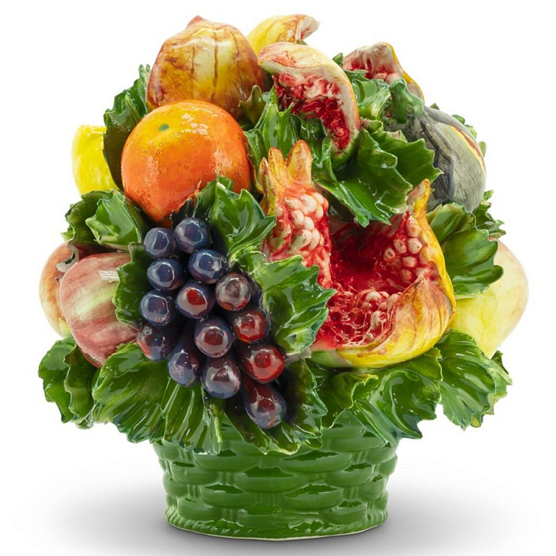 Статуэтка Fruit Mix With Basket Мульти Зеленый Статуэтка Fruit Mix With Basket Мульти Зеленый в Тюмени | Loft Concept