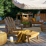 Садовая скамья из массива акации Ruth Wooden Bench варинант исполнения - 3 | Loft Concept в Тюмени