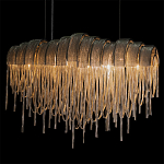 Люстра подвесная с металлическими цепочками и изогнутыми металлическими дугами 72 см Atlantis Chain варинант исполнения - 6 | Loft Concept в Тюмени