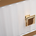 Консоль с ящиком белая с золотом Textured White Console with Gold варинант исполнения - 4 | Loft Concept в Тюмени