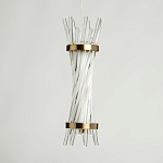 Подвесной светильник с цилиндром из прозрачных стеклянных трубок Nembus варинант исполнения - 5 | Loft Concept в Тюмени