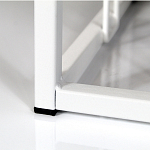 Пуф квадратный фиолетовый велюр на белом металлическом основании Celeste Purple варинант исполнения - 4 | Loft Concept в Тюмени