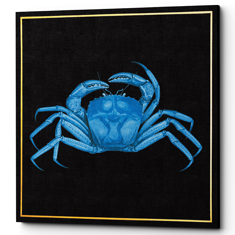 Постер Blue Crab Poster Черный Морская синь Постер Blue Crab Poster Черный Морская синь в Тюмени | Loft Concept
