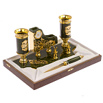 Настольный письменный набор из нефрита с ножом для бумаг в подарочной коробке Maecenas варинант исполнения - 3 | Loft Concept в Тюмени