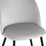 Мягкий стул в сером велюре Miruna Chair варинант исполнения - 7 | Loft Concept в Тюмени