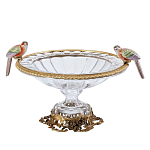 Чаша стеклянная с фигурками разноцветных попугаев на ободке 41 Eden Garden варинант исполнения - 1 | Loft Concept в Тюмени