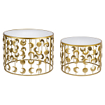 Набор из двух столов из металла Brass Symphony Moon варинант исполнения - 2 | Loft Concept в Тюмени