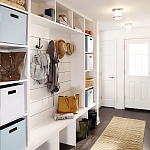 Потолочный светильник для ванных комнат со стеклянным плафоном и одной лампой Hinkley варинант исполнения - 2 | Loft Concept в Тюмени