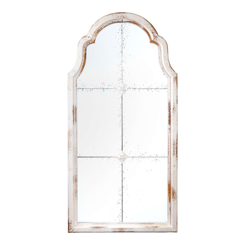 Зеркало-окно настенное в винтажном стиле Venetian Smooth Белый в Тюмени | Loft Concept 
