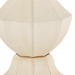 Настольная лампа с фактурным конусовидным абажуром и кожаным каркасом Malifis варинант исполнения - 1 | Loft Concept в Тюмени