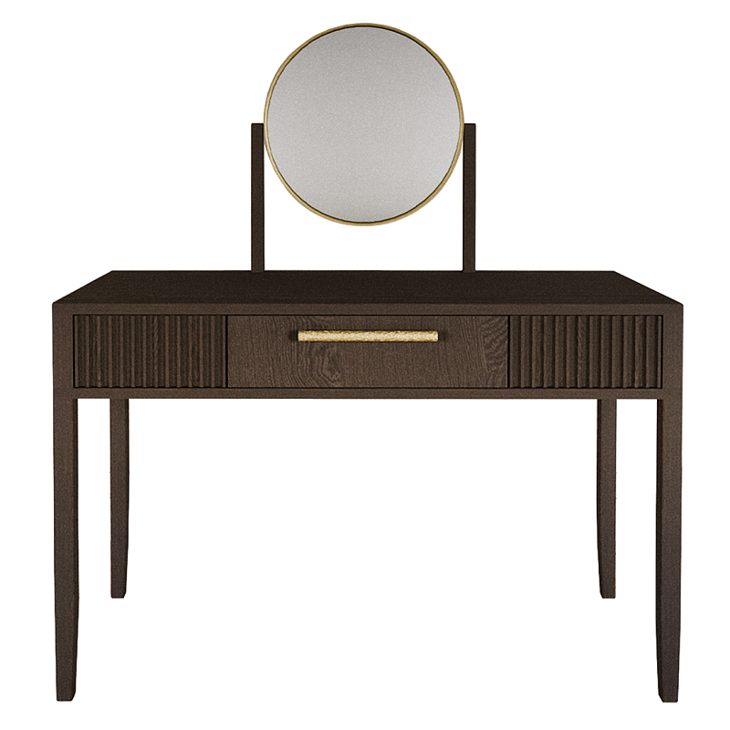 Туалетный Стол с зеркалом Primo Темный орех Орех Золотой в Тюмени | Loft Concept 