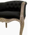 Кресло низкое в стиле прованс Louis French Armchair black flax варинант исполнения - 4 | Loft Concept в Тюмени