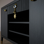 Комод-буфет Elsa Dreams Black с открытыми полками   варинант исполнения - 7 | Loft Concept в Тюмени