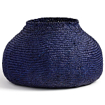 Корзина синяя Elewisa Wicker Basket варинант исполнения - 2 | Loft Concept в Тюмени