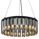 Люстра со стеклянными цилиндрическими плафонами Luminous Cylinders Smoky Round варинант исполнения - 1 | Loft Concept в Тюмени