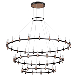 Люстра подвесная с тремя круглыми ярусами и цилиндрическими плафонами Arnaut Light варинант исполнения - 2 | Loft Concept в Тюмени