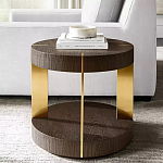 Дизайнерский журнальный стол круглый на 4-х ножках с подстольем Hufok варинант исполнения - 1 | Loft Concept в Тюмени