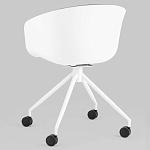 Офисное кресло из пластика с мягким сиденьем Eggshell Grey варинант исполнения - 6 | Loft Concept в Тюмени