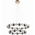 Светодиодная двухъярусная кольцевая люстра Crystal Globule Chandelier Gold варинант исполнения - 2 | Loft Concept в Тюмени