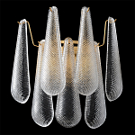 Бра с подвесками из рифленного стекла в форме капель Textured Glass варинант исполнения - 3 | Loft Concept в Тюмени
