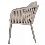 Стул серо-бежевый с декоративным плетением на спинке и подлокотниках Chair Weave варинант исполнения - 6 | Loft Concept в Тюмени