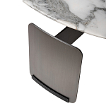 Столик журнальный с круглой мраморной столешницей на трех опорах Marble Stone Drawing варинант исполнения - 7 | Loft Concept в Тюмени