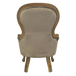 Кресло с мягкой обивкой из коричневого велюра на 4-х деревянных ножках Evelyn Classical Armchair варинант исполнения - 2 | Loft Concept в Тюмени