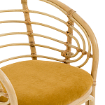 Кресло из ротанга с сиденьем из велюра Vini Rattan Armchair варинант исполнения - 5 | Loft Concept в Тюмени