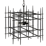 Люстра черная квадратной остроконечной формы Black Square варинант исполнения - 2 | Loft Concept в Тюмени