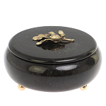 Шкатулка круглая из натурального камня змеевик Stone Casket варинант исполнения - 2 | Loft Concept в Тюмени