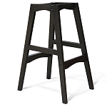 Барный стул со спинкой и подлокотниками на 4-х черных ножках Douglas Rhombus Коричневый Велюр варинант исполнения - 5 | Loft Concept в Тюмени