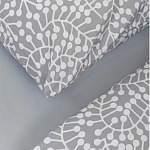 Постельное белье серого цвета с рисунком 200х220 см Blossom Essence варинант исполнения - 3 | Loft Concept в Тюмени