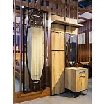 Зеркало овальное в металлической оправе в стиле лофт Urban Style Space варинант исполнения - 4 | Loft Concept в Тюмени