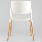 Пластиковый стул на ножках из массива бука Ferret White 4 шт варинант исполнения - 6 | Loft Concept в Тюмени